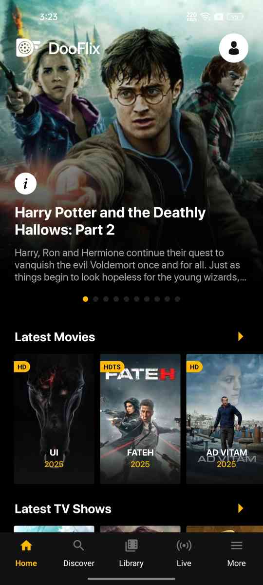 Dooflix APK User Interface 1